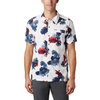 Pánské Košile Columbia Outdoor Elements Short Sleeve Print Bílé QACOIE265